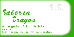 valeria dragos business card